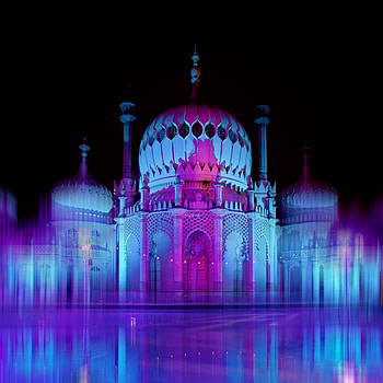 Cities, Lilac, Pink, Night, Architecture, Shine, Light, Neon HD phone wallpaper