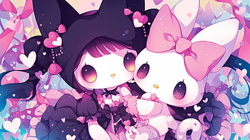 Onegai My Melody and Kuromi Anime, Anime, sanrio, Onegai My Melody, Kuromi (Onegai My Melody), My Melody (Onegai My Melody) HD wallpaper