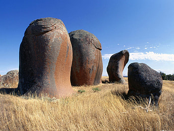 Nature, Grass, Stones, Field, Australia HD wallpaper