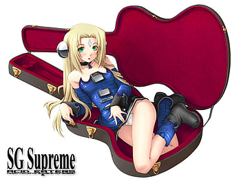 Hand Made Guitar, guitar, girl, anime HD wallpaper
