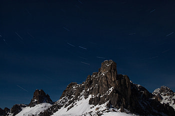 Blue-dark sky, outdoor, mountain HD wallpaper
