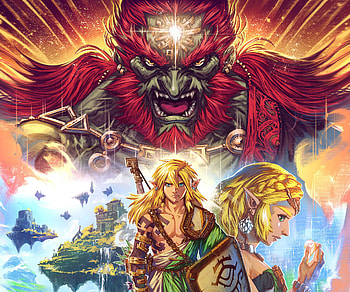 Epic : Ganondorf, Link, and Princess Zelda in Tears of the Kingdom, Ganondorf (The Legend Of Zelda), Princess Zelda, Link, video game, The Legend of Zelda: Tears of the Kingdom HD wallpaper