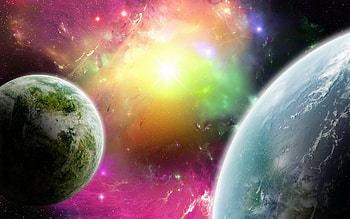Colors, space, planet, new HD wallpaper