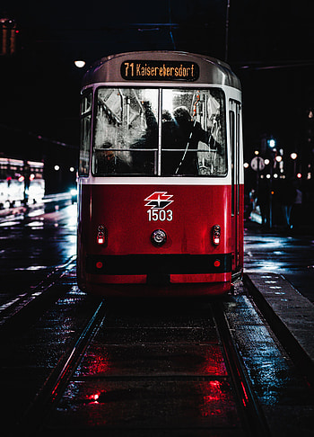 Transport, Night, City, Miscellanea, Miscellaneous, Tram HD phone wallpaper