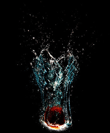 Water, Apple, Macro, Spray, Splash HD phone wallpaper