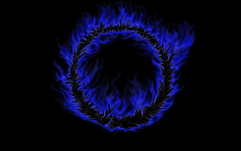 Blue Burning Flame Abstract , abstract, artist, artwork, digital-art, deviantart HD wallpaper