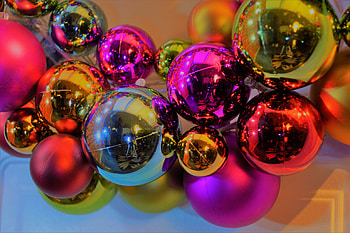 Holidays, Multicolored, Motley, Glass, Christmas Decorations, Christmas Tree Toys HD wallpaper