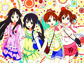 k-on and friends, girls, anime, friends, k-on HD wallpaper