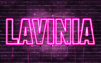 Lavinia, , with names, female names, Lavinia name, purple neon lights, Lavinia Birtay, Happy Birtay Lavinia, popular italian female names, with Lavinia name HD wallpaper