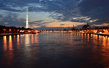 Landscape, Rivers, Night HD wallpaper