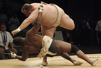Sumo, Battle of giants, Traditional spectacle, Raw power HD wallpaper