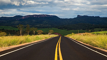 Nature, Sky, Road, Markup HD wallpaper