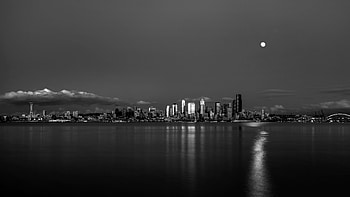 Monochrome, Seattle HD wallpaper