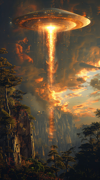 Mystical UFO Encounter, UFO HD phone wallpaper