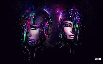 the future, girl, amazing, color, art HD wallpaper
