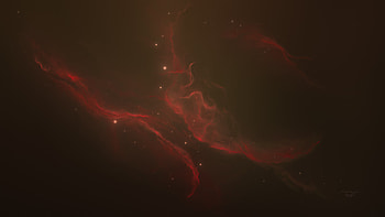 Red Glow Starry Sky Space Galaxy Black Background Space HD wallpaper