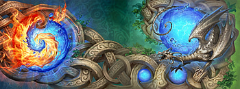 Dragon, blue, yiing yang, fantasy, uildrim, luminos, orange HD wallpaper