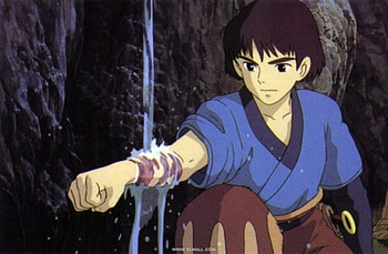Princess Mononoke - Ashitaka, wolf girl, forest spirits, action, love, animal gods HD wallpaper