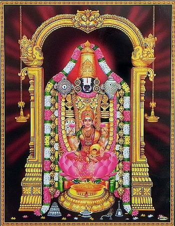 Balaji with Lakshmi Poster with Plastic Lamination - .5 inches - Unframed. Lord hanuman , Lord ganesha paintings, Lord vishnu, Lord Venkateswara HD phone wallpaper