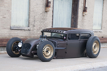 Wicked Chopped and Dropped 1930 Model A Tudor Sedan, Custom, Slammed, Classic, Ford HD wallpaper