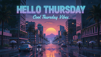 Hello Thursday — Cool Thursday Vibes, neon sign, vaporwave HD wallpaper