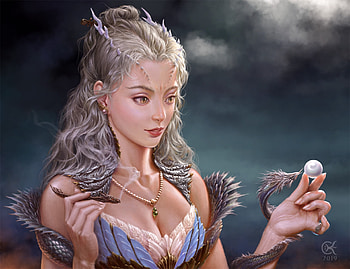 Mother of pearls, superb, frumusete, chalky nan, fantasy, pearl, mother, dragon, luminos, gorgeous HD wallpaper