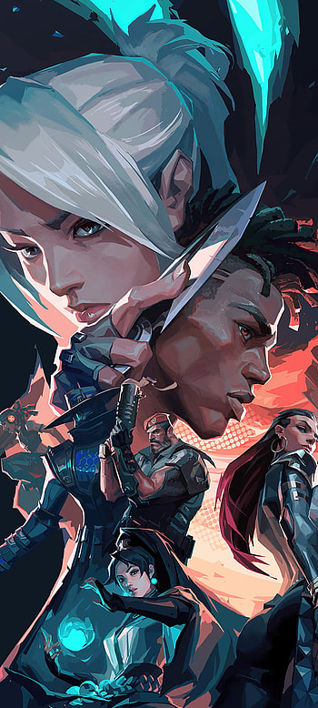 Valorant — Sage, Reyna, Cypher, Brimstone, Phoenix & Jett, Cypher (Valorant), Jett (Valorant), video game, Valorant HD phone wallpaper