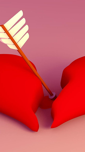 Broken Heart, heart arrow HD phone wallpaper