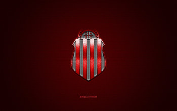 Barracas Central, Argentine football club, red logo, red carbon fiber background, Primera B Nacional, football, Buenos Aires, Argentina, Barracas Central logo HD wallpaper