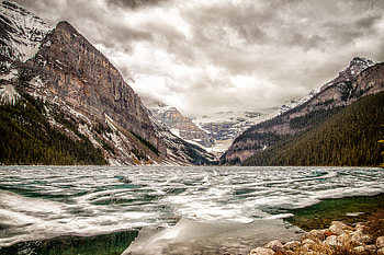 Landscape, Nature, Mountains, Ice, Lake, Valley HD wallpaper