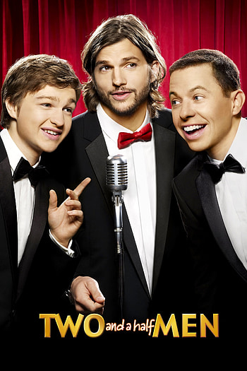 TV series posters, Ashton Kutcher era, Charlie Harper's legacy, Fan-favorite sitcom HD phone wallpaper