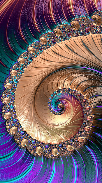 Fractal Art for your Smart or Tablet, purple, orange (Color), CGI, psychedelic, trippy, Abstract, fractal, abstract purple HD phone wallpaper