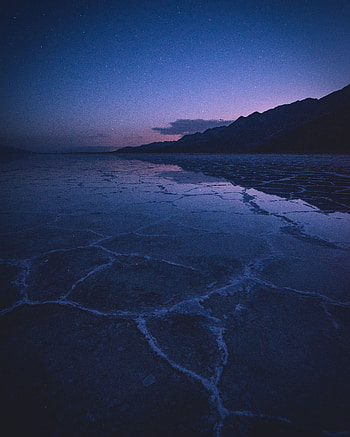 Nature, Water, Mountains, Twilight, Lake, Starry Sky, Surface, Dusk HD phone wallpaper