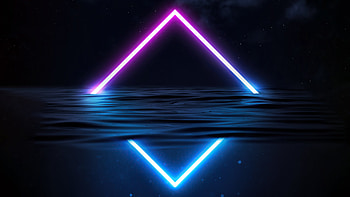 Glowing Triangle Neon, neon, triangle, abstract HD wallpaper