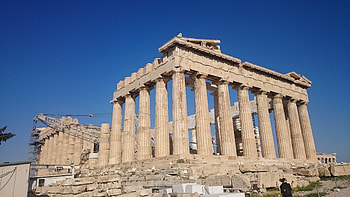 Rear view Parthenon, Historical illustration, World history encyclopedia, Iconic monument HD wallpaper