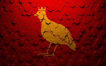 Flag of Aunis, honeycomb art, Aunis hexagons flag, Aunis, 3d hexagons art, Aunis flag HD wallpaper