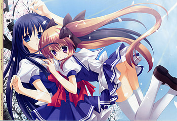 anime, ciel, uniform, school, long hair, yelow hair, black eyes HD wallpaper