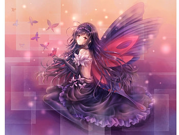 Butterfly Princess, wings, girl, butterfly, fantasy HD wallpaper