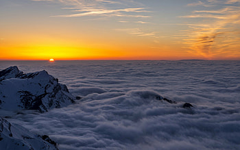Nature, Sunrise, Mountain, Range HD wallpaper