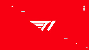 Red Minimalist T1 Logo, video game, T1 HD wallpaper