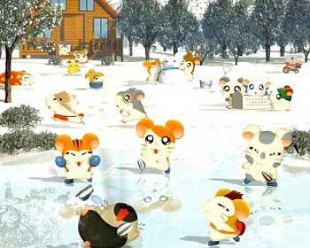 Skating, Hamtaro, Cartoon, Ice Skating, Hamster, Anime HD wallpaper