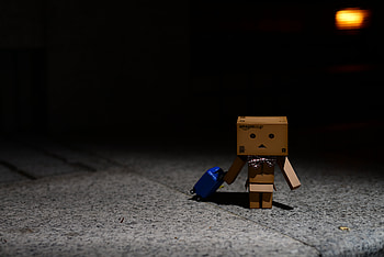 Miscellanea, Miscellaneous, Journey, Danbo, Cardboard Robot, Suitcase HD wallpaper