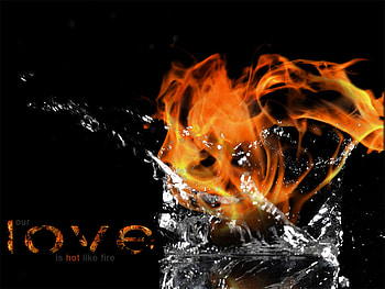 birth of fire, love, fantast, fight, water, fire HD wallpaper