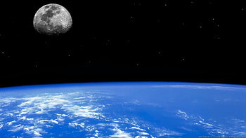 Earth - From Space Moon Horizon Planet Earth Space HD wallpaper