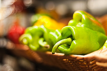 Food, Pepper, Blur, Smooth, Basket, Vegetable HD wallpaper