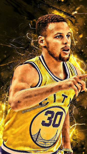 Steph Curry, Yellow, Sketch HD phone wallpaper