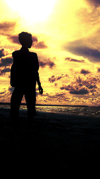 Alone, Sunrise Alone Boy HD phone wallpaper