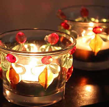 *Sweet lights*, two, romantic candles, still life, decoration, lights, glass, autumn, candles, beautiful things HD wallpaper