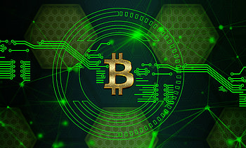 Bitcoin, digital circuit, crypt-currency, art HD wallpaper