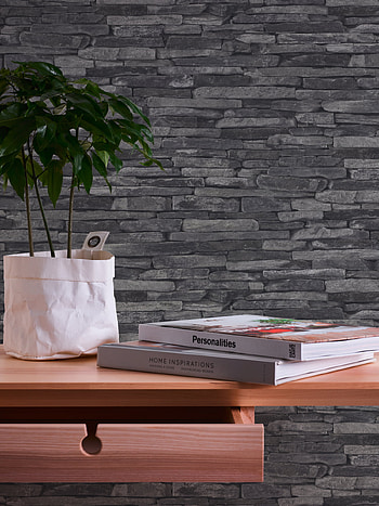 Stone Tile , Nature-inspired pattern, Matt Gray, Black HD phone wallpaper